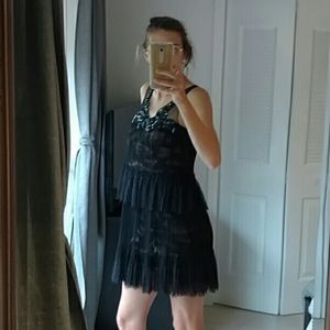 Black Lace BCBG Dress - Flapper style!